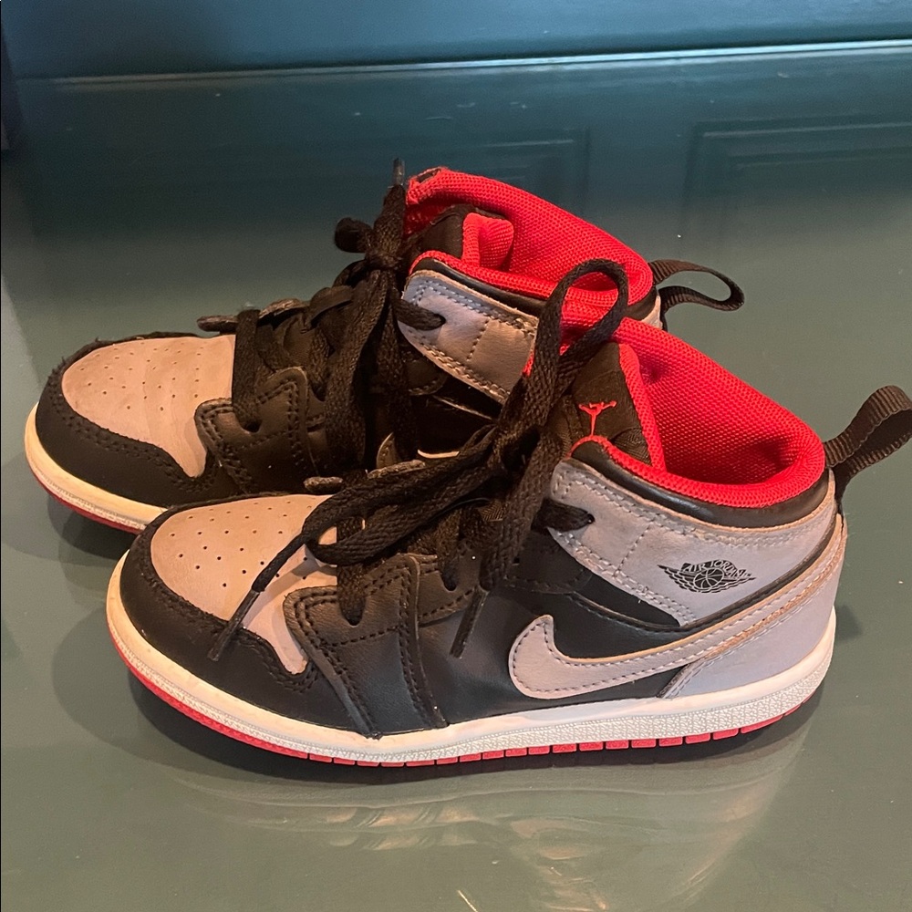 Nike Air Jordan’s 10C Kids Black and Red Sneakers